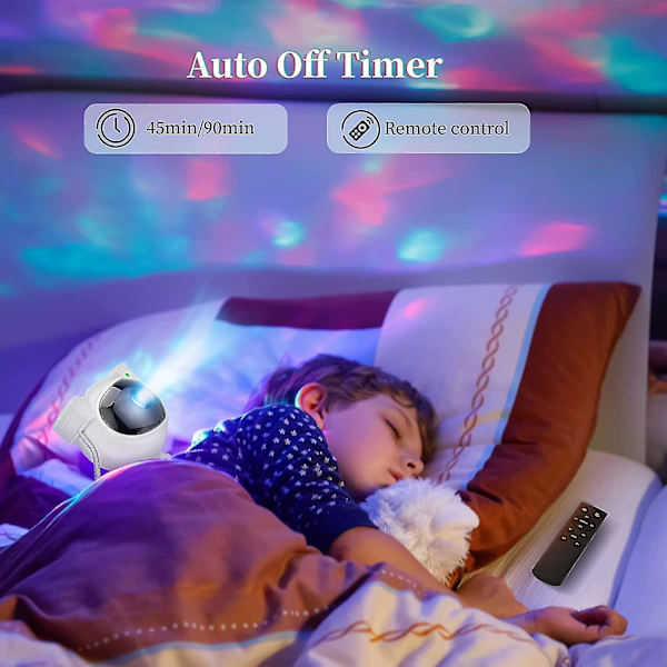 Galaxprojektor, Stjärnprojektor, Astro Alan Ljusprojektor, Tiktok Astronaut Nebula Nattlampor, Skylight, Fjärrkontroll Timer Fp