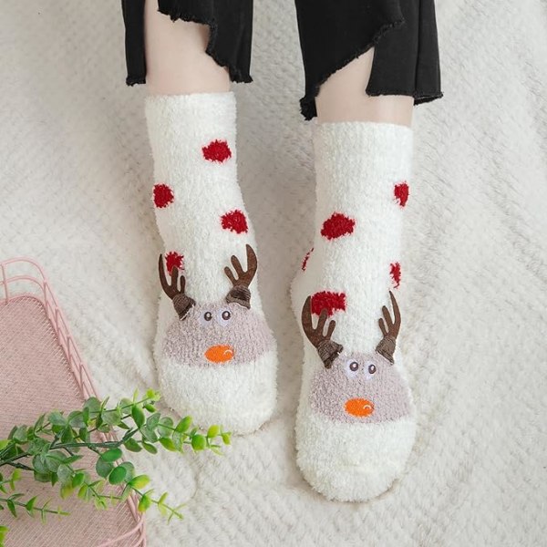 Snug Damer Fluffy Socks Gaver Vinter Varm Tykke Hyggelige Termo Sokker  Fuzzy Søde Dyre Senge Sokker til Kvinder og Piger Bedste gaveideer 9d12 |  Fyndiq