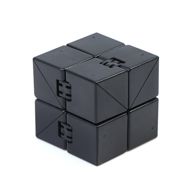 Infinity Magic Cube Finger Legetøj Kontor Flip Kubisk Puslespil Sort one size