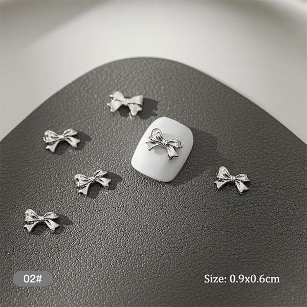 10 st DIY Nagelkonst Dekoration 3D Silverfjäril Glänsande Rhinest E 10 st E