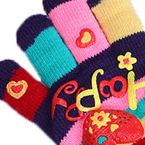 Barnhandskar för flickor/pojkar Unisex varma mjuka vinterhandskar style 4
