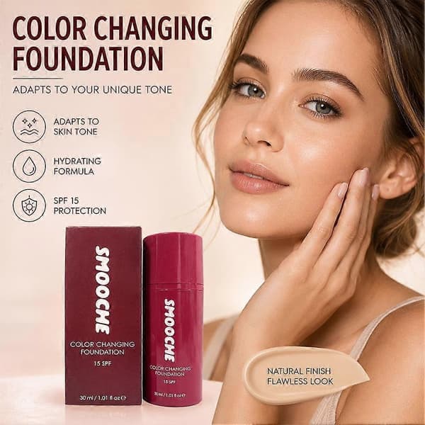 Smooche Farveskiftende Flydende Foundation - 30ml