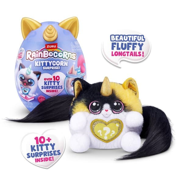 Rainbocorn Kittycorn Surprise Fluffy Tail flerfarget Flerfarget