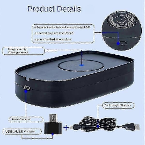 USB Muse Jiggler med On/Off-knap til Computer Wake[JSR]