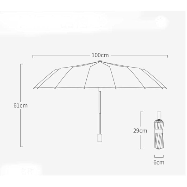 Paraply Stærk Vindafvisende 16K Manuel Paraply Mænd Parasol Kvinder Regn Store Paraplyer Super Solbeskyttelse Og Uv
