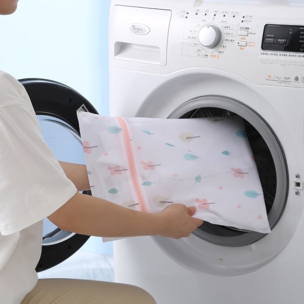 Mesh Net Vaskeriposer Anti-deformasjon Underklær Vask Toilettveske Glidelås for Vaskemaskin Sylindrisk Veske Cylindrical Bag