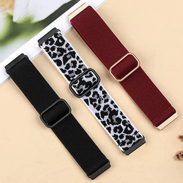 Elastisk nylon smartwatch-rem, kompatibel med Fitbit Versa / Fitbit Versa 2, blød vævet nylon justerbar rem til sportsure