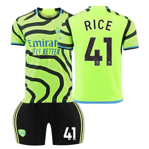 2324 Arsenal nr. 41 RICE Grøn Udebanetrøje Sæt No.41 RICE 16