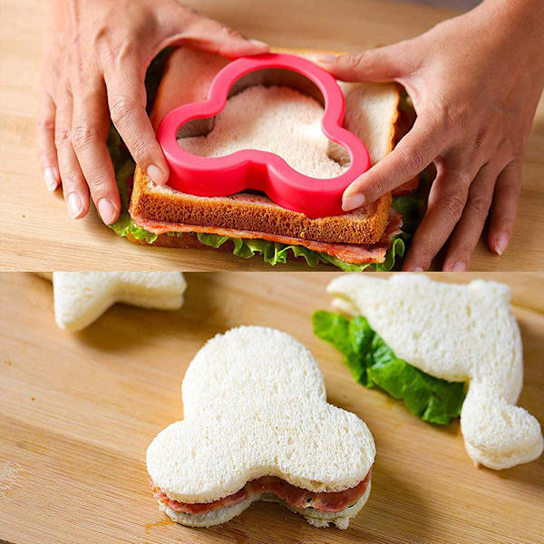 Kage Sandwich Cutter Køkken Gadgets Børns Bagesæt Former til Børn Cookies Kageform Skærere Udstyr Gaver (Dino)