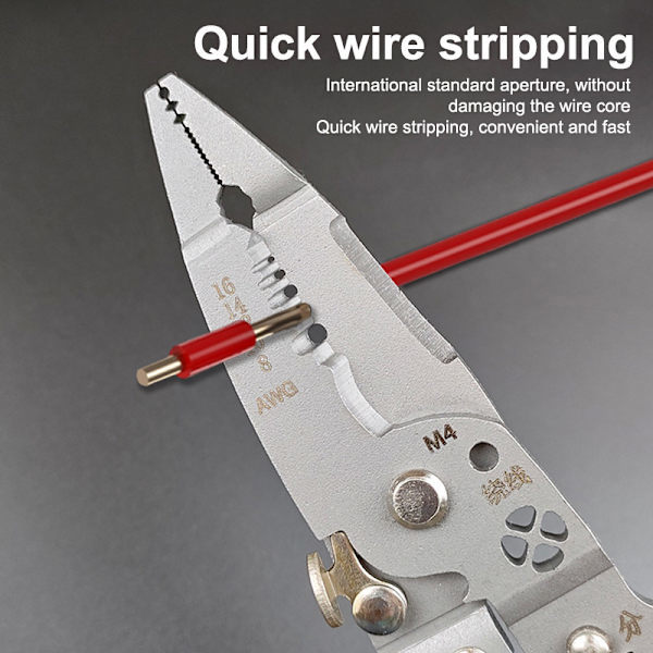 Foldbar kabelstripper med elektricitetsmålingsfunktion til Things P sort black