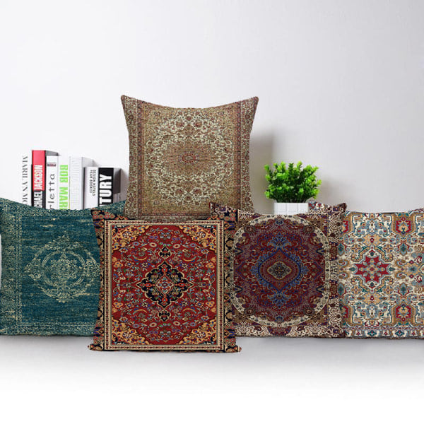 4 örngott akvarellmönster kakel och orientalisk retro kvadrat
