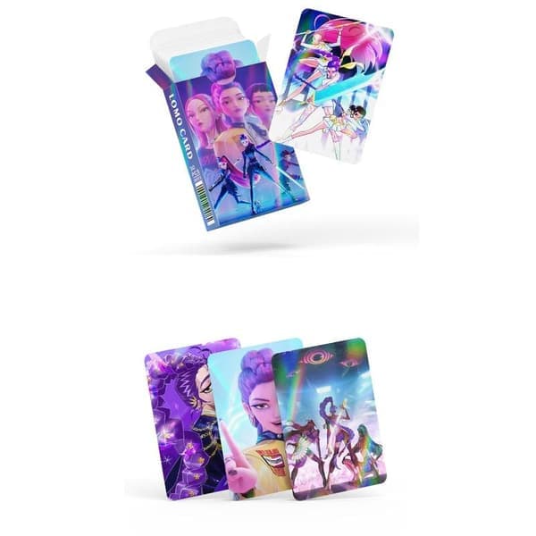 30 stk K-Pop: Demon Hunters Flash Card Dobbeltsidet HD-billeder ONESIZE—jarx ONESIZE