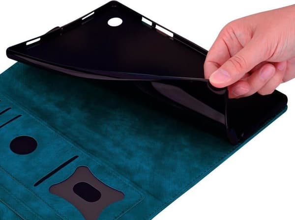 Fodral för Galaxy Tab A9+/A9 Plus 11 tum 2023 PU-läder surfplattefodral skyddsfodral för Samsung Galaxy Tab A9+ 2023 Blå