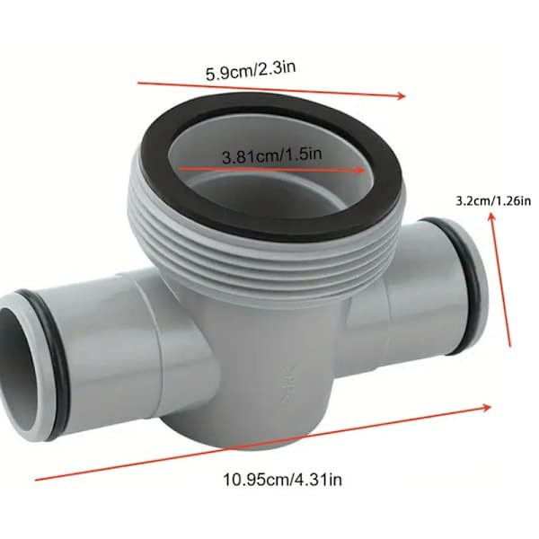 1,5 \" - 1,25 \" T-Pool letkun liitin (P61408) - 3-tie adapteri WA