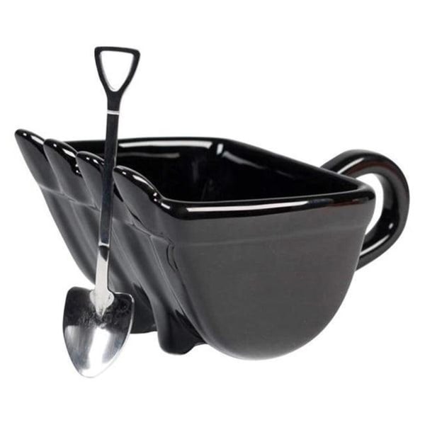 300 ml ABS krus gravemaskine bagger model design kaffekrus nyhed drikkekop ny (sort)