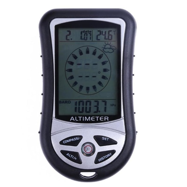 Håndholdt Altimeter Termometer Elektronisk Navigation GPS Kompas Vejrudsigt Gas 8 i 1 Multifunktionsmåler