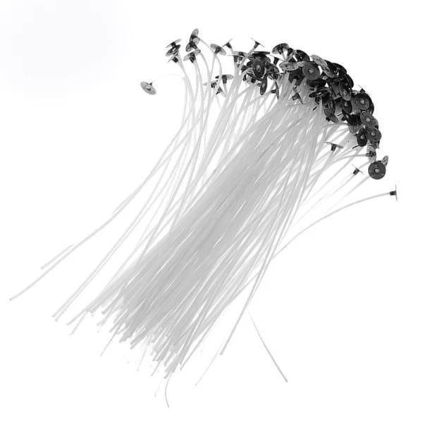 Voksbehandlede stearinlys væger (20 cm) 100 stk. Hvid
