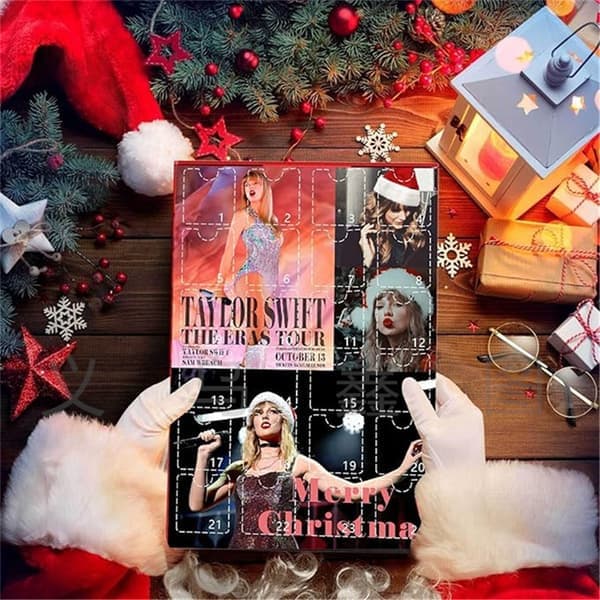 Taylor Swift Julekalender 2024 - 24 dagers julekalender nedtelling kalenderpynt jule nøkkelring gaveidé musikkelsker C C