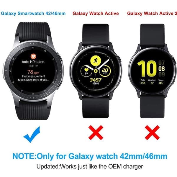 Lader for Samsung Gear S3, ladestasjon med USB-kabel for Gear S3