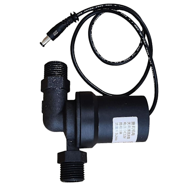 Tyst 12V DC Solvarmecirkulationspump Borstlös Motor 1/2\" Kopplingar 650l/h Fp-AK