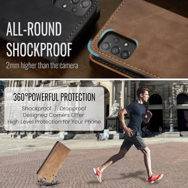 Fodral för Samsung Galaxy A53 5G Premium Läder-stil Skyddande Plånboksfodral med Magnetlås [J214]