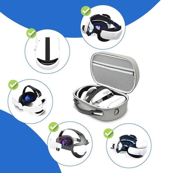 Bærbart etui, opbevaringsboks til Oculus Quest 2 / Meta Quest Pro / Meta Quest 2 / PICO 4 VR, tilbehør