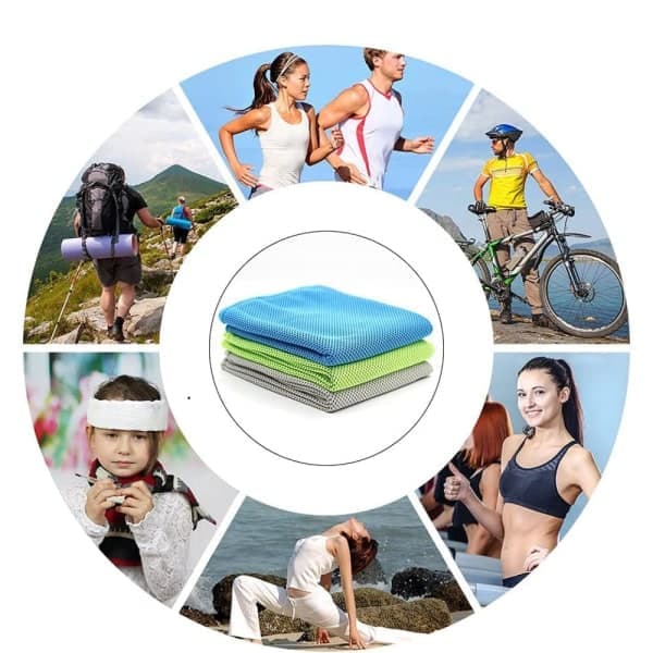 Kylhandduk, sporthandduk, handduk, kylande mikrofiberhandduk