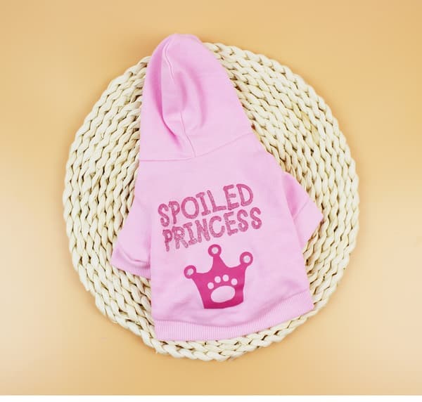 Prinsesse-sweater til hunde, kæledyrstøj, sweater til små hunde (Størrelse S)