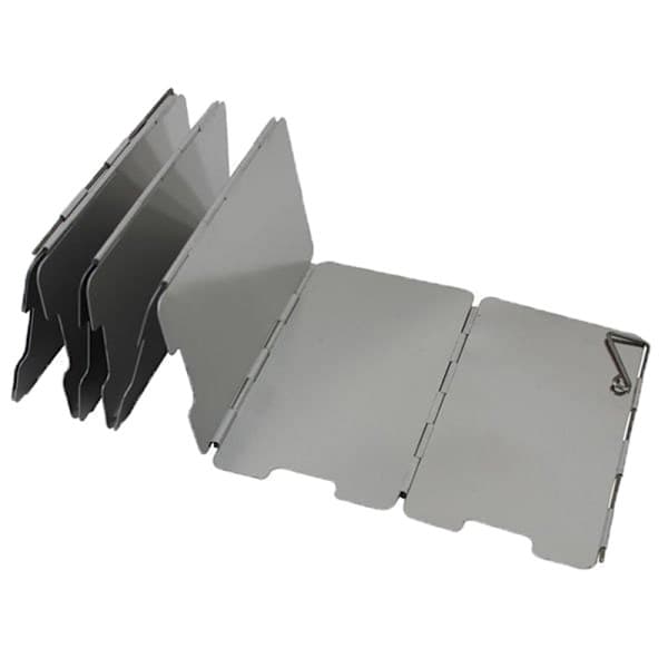 Utomhus campingkök set kastrull tillbehör vindskydd med pinnar 9 silver One Size