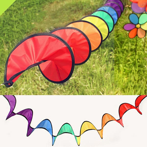 Färgglatt Campingtält Vikbar Spiral Vindsnurra Vindspel Hom One Size