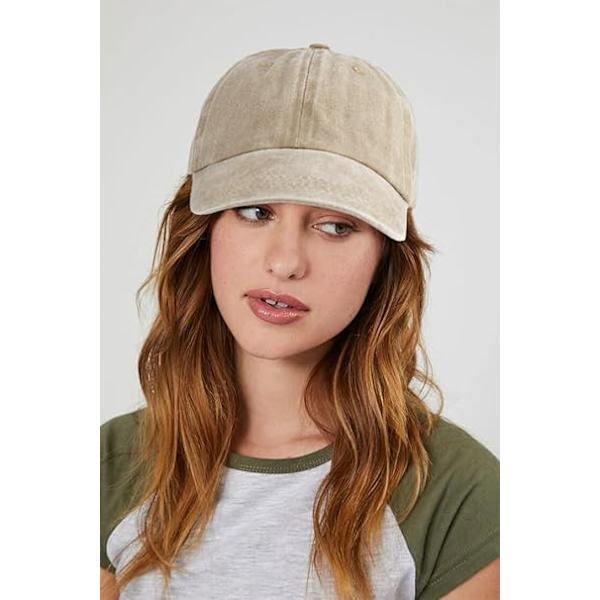 Baseball Caps til Mænd og Kvinder Justerbar Vasket Bomulds Baseball Cap Klassisk Solskygge Hat