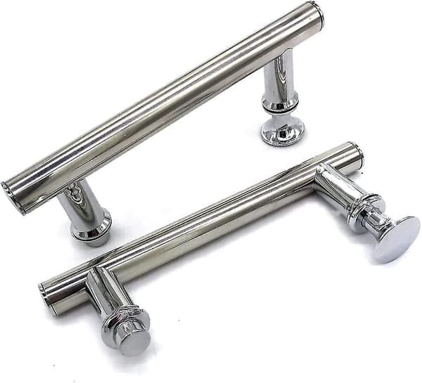 2 stk 145 mm (14,5 cm) krom ABS dusjdørhåndtak, hull til hull