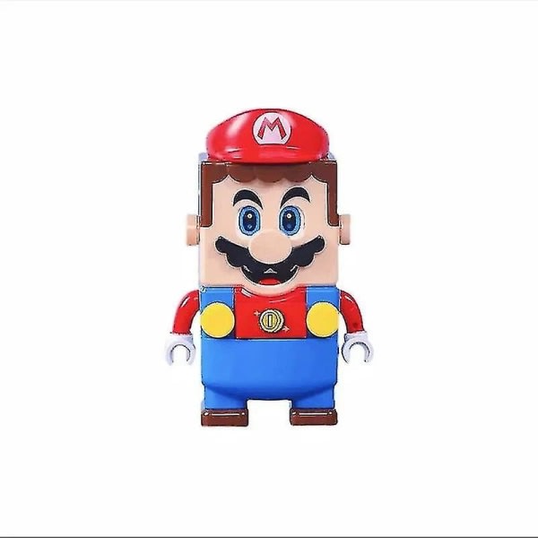 Super Mario Bros Block Luigi Byggkloss Actionfigurer Montering Leksaker Markbox Dockor Barn Födelsedagspresenter Spiderman Super Mario Bros 2 Super Mario Bros 2