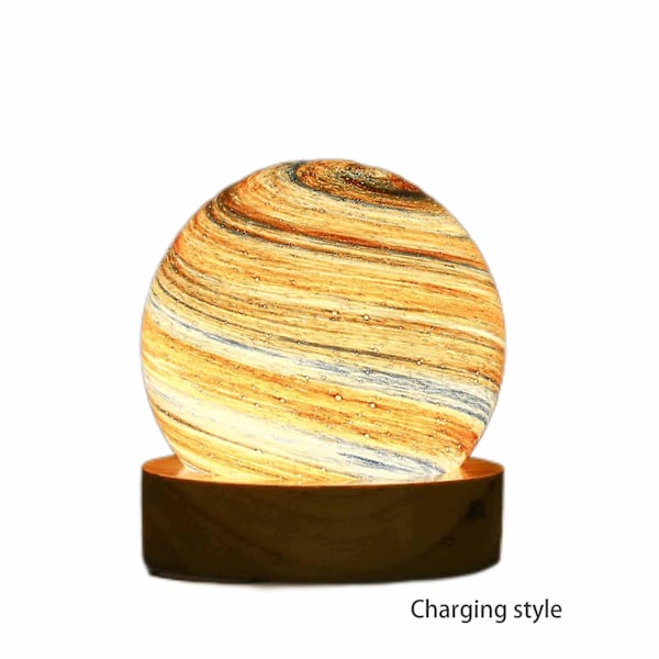 Bästa Rabatt-3d Kristallkula Måne Planet Glob Bordslampa Usb Led Nattlampa Heminredning Gåva With battery H
