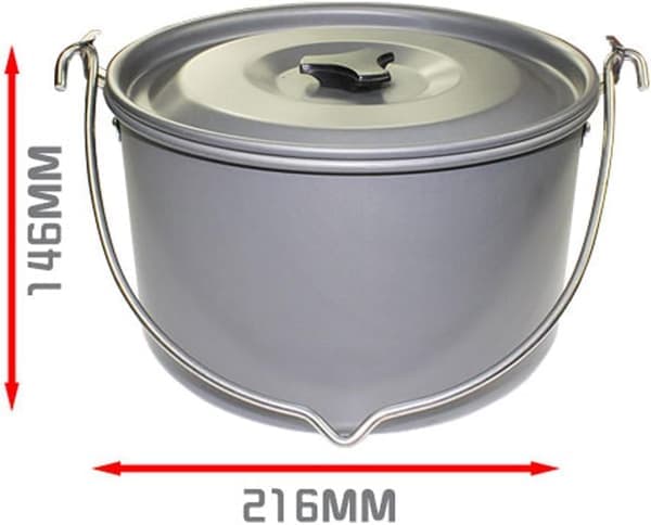 Hængegryde til camping, aluminiumslegering, madlavningsgryde, bålvarmeovn