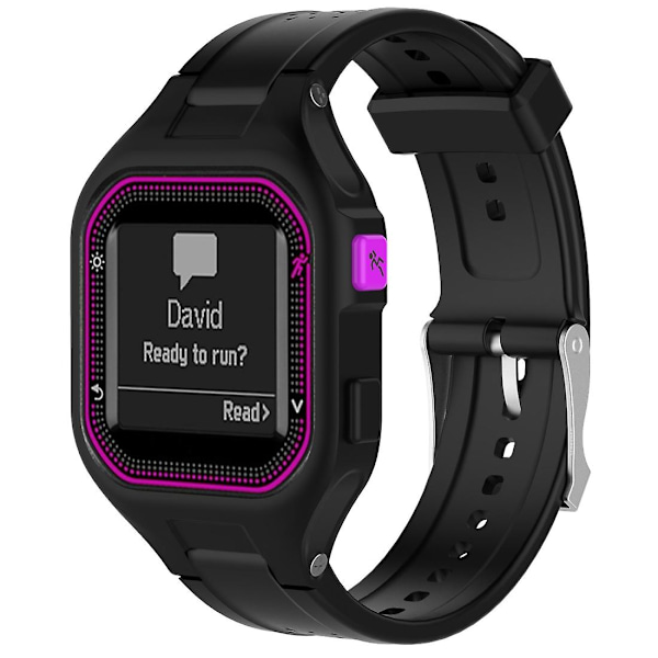 Justerbart armband för kvinnor till Garmin Forerunner 25 Black