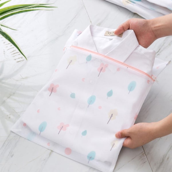 Mesh Net Vaskeriposer Anti-deformasjon Underklær Vask Toilettveske Glidelås for Vaskemaskin Sylindrisk Veske Cylindrical Bag