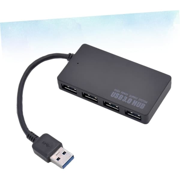 USB-enhedsforbinder 4 USB-hubporte USB-splitter USB-port til smartphone USB-adapter sort
