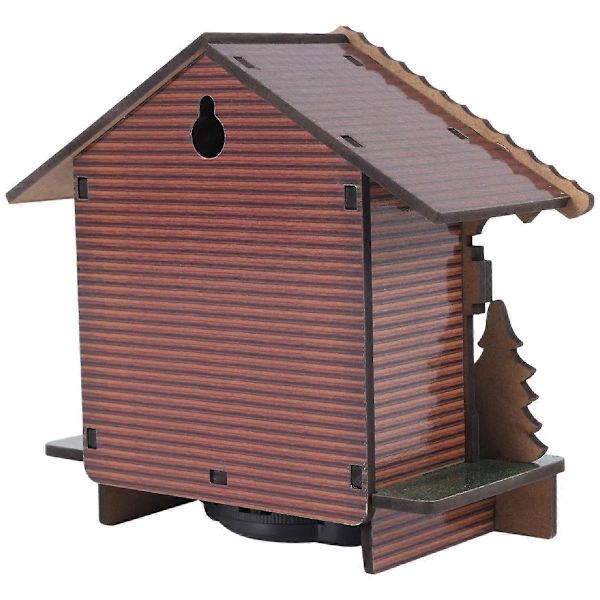 Väderhus, Skogsväderhus med Man och Kvinna, Trä Chalet Barometer Termometer och Hygrometer Heminredning Vägg Hängande Ornament