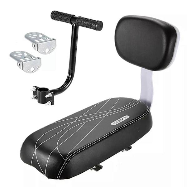 Premium Sadel med Ryggstöd | Barnstol Set | MTB Bakre Pakethållare | Bekvämt & Säkert Set A Set