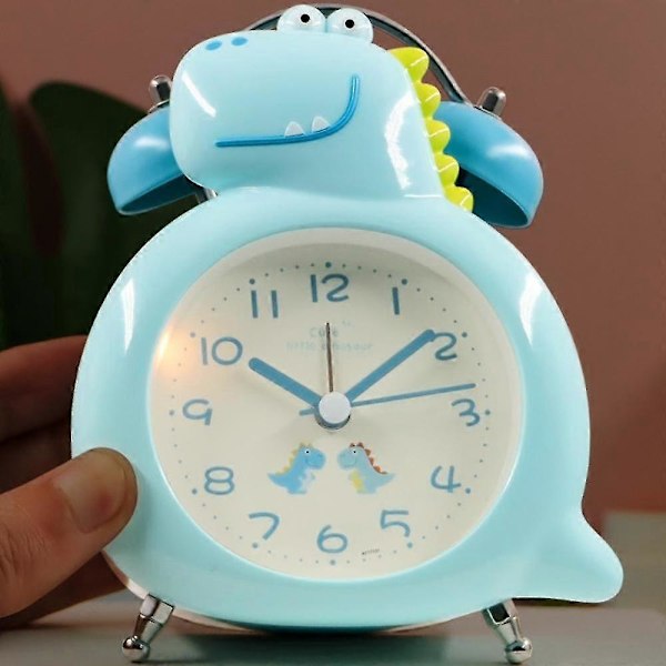 Väckarklocka för sovrum, Analog Dinosaurie Väckarklocka, Skrivbordsklocka för studenthem Light Green