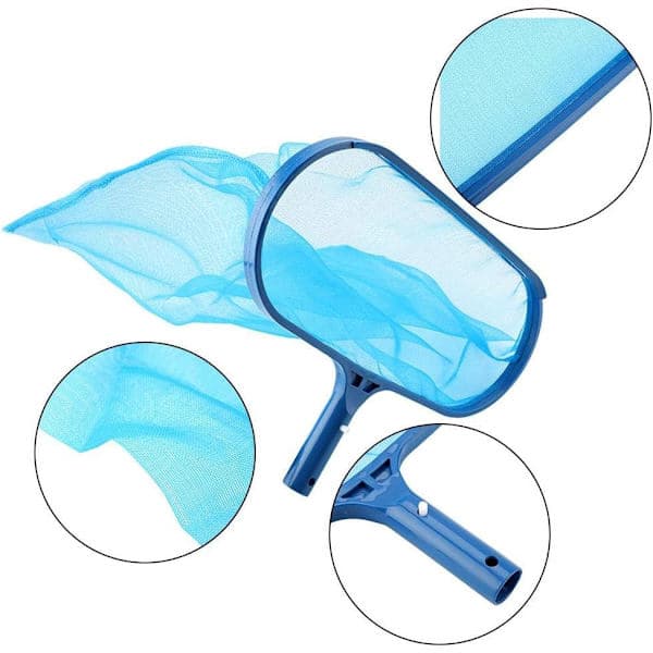 Poolnet til blade, blå poolrensningsnet, poolskimmernet finmasket, poolnet - rengøringsværktøj til pool, poolnet bladfanger SZ2