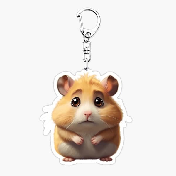 Ledsen Hamster Nyckelring Nyckelringar Ring För Tillbehör Väska Rolig A13