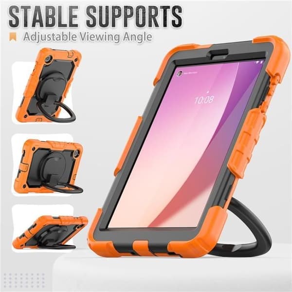 Tabletetui med skulderrem til Lenovo Tab M8 Gen 4 TB300XU - Orange