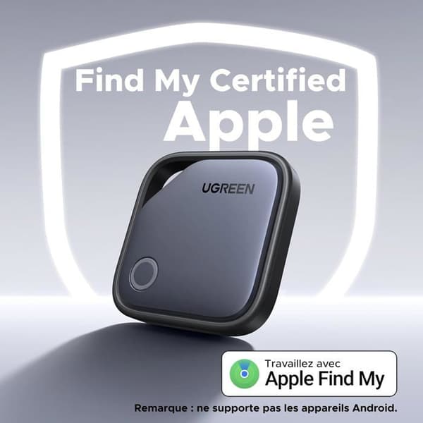 GPS-lokalisator - Finetrack Smart Finder Bluetooth iOS, 2-års batteri, kompatibel med Find My, kufferter/nøgler/tasker