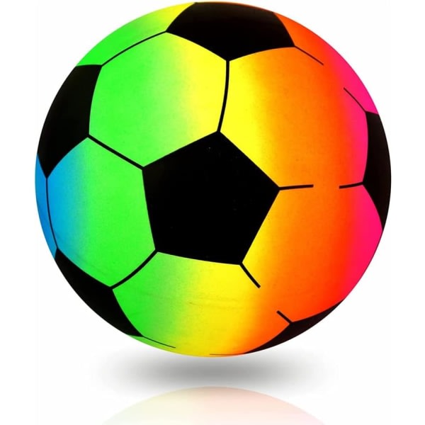 Jalkapallo Rainbow Jalkapallo Pvc Monivärinen Design Pallo Urheilu Ulkouima-allas Ranta Leikkikenttä Puutarha Peli Lapset Lapset Pojat Tytöt Lelu 20cm (vain 1 pallo)
