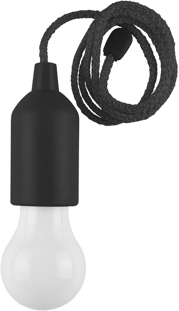 Lynlåslys - Bærbart LED-hængelys til udendørs/indendørs belysning til camping, garage, terrasse og teltbelysning (sort) - 75-WL2030-XS3-