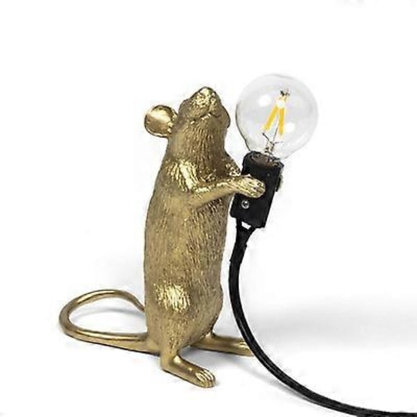 Moderne USB Muse Lampe LED Nattlampe Hjem Rom Skrivebord Nattbord Lys Hjem Rom Dekor Belysning Skrivebordslampe Bordlampe Anheng Gold A USB Plug
