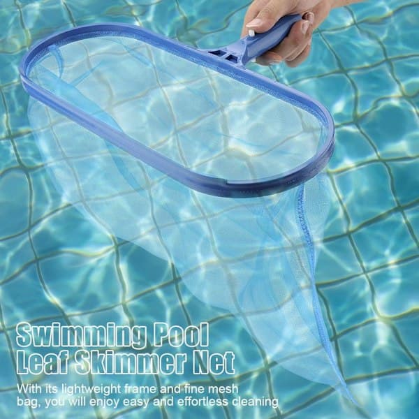 Poolnet til blade, blå poolrensningsnet, poolskimmernet finmasket, poolnet - rengøringsværktøj til pool, poolnet bladfanger SZ1