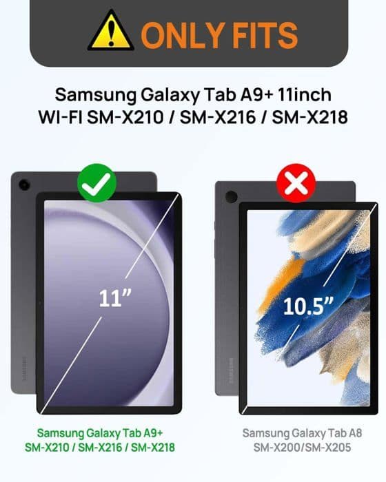 Suojakotelo Samsung Galaxy Tab A9+/A9 Plus - Iskunkestävä - PU-nahka - Jalusta - Korttipaikka - Tummansininen